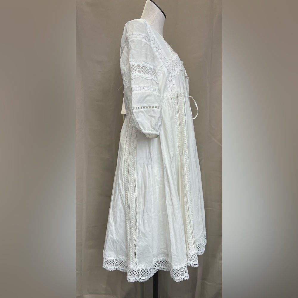 NWT Eri + Ali Anthropologie White Lace Dress XS - Picture 3 of 6